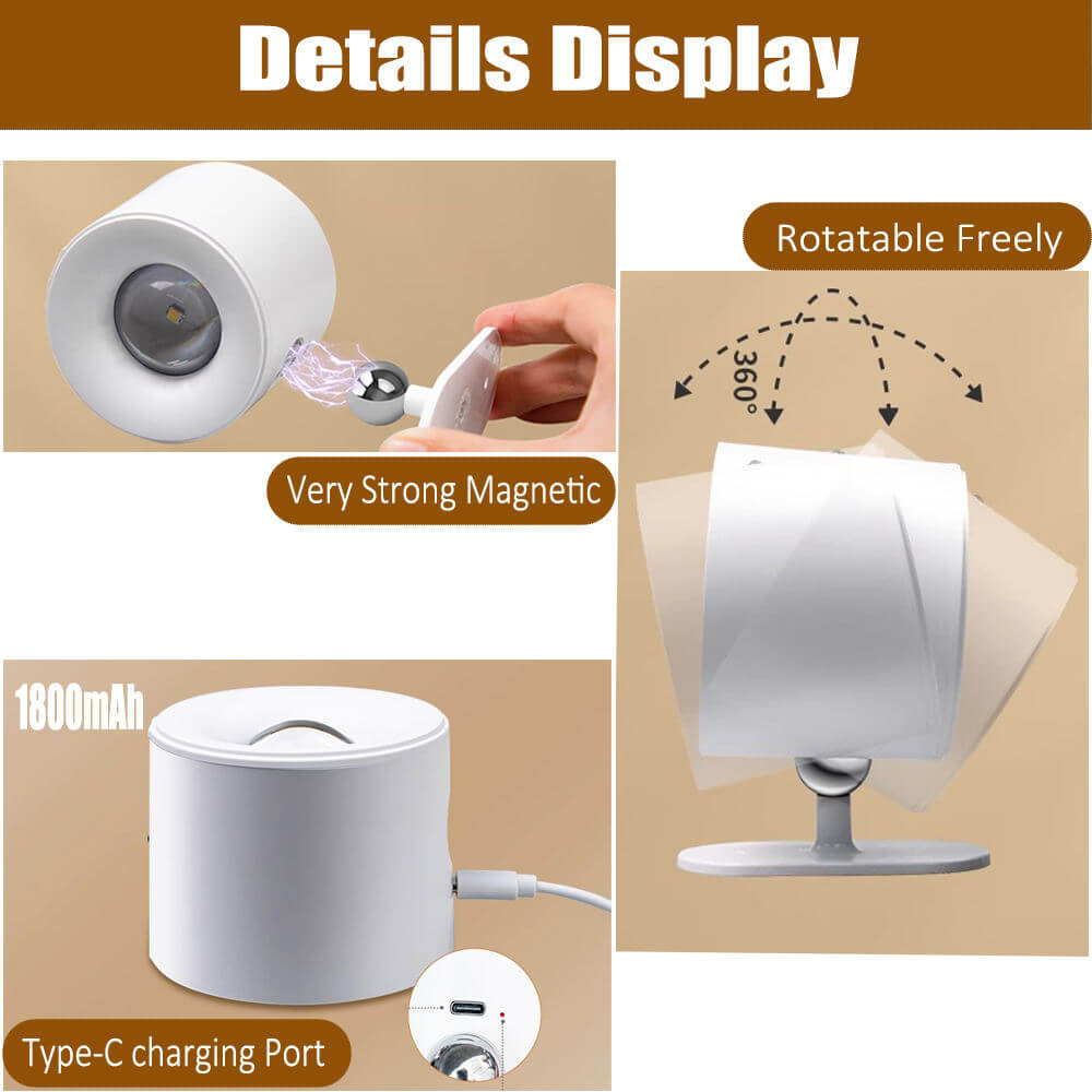 LED Wall Lamp - Dual-Sided Spotlight & Night Light