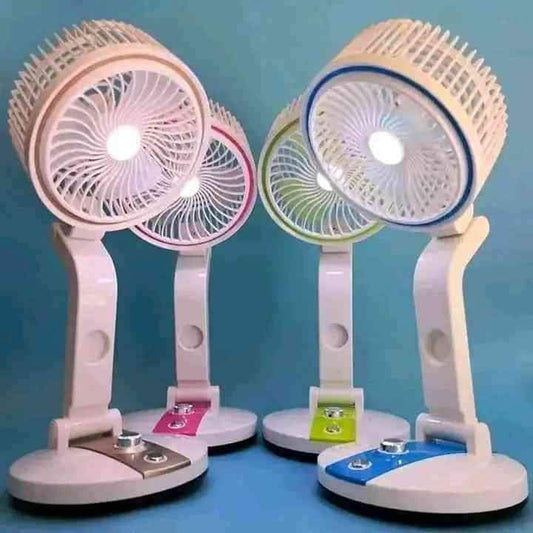 USB Rechargeable Folding Fan With LED Light