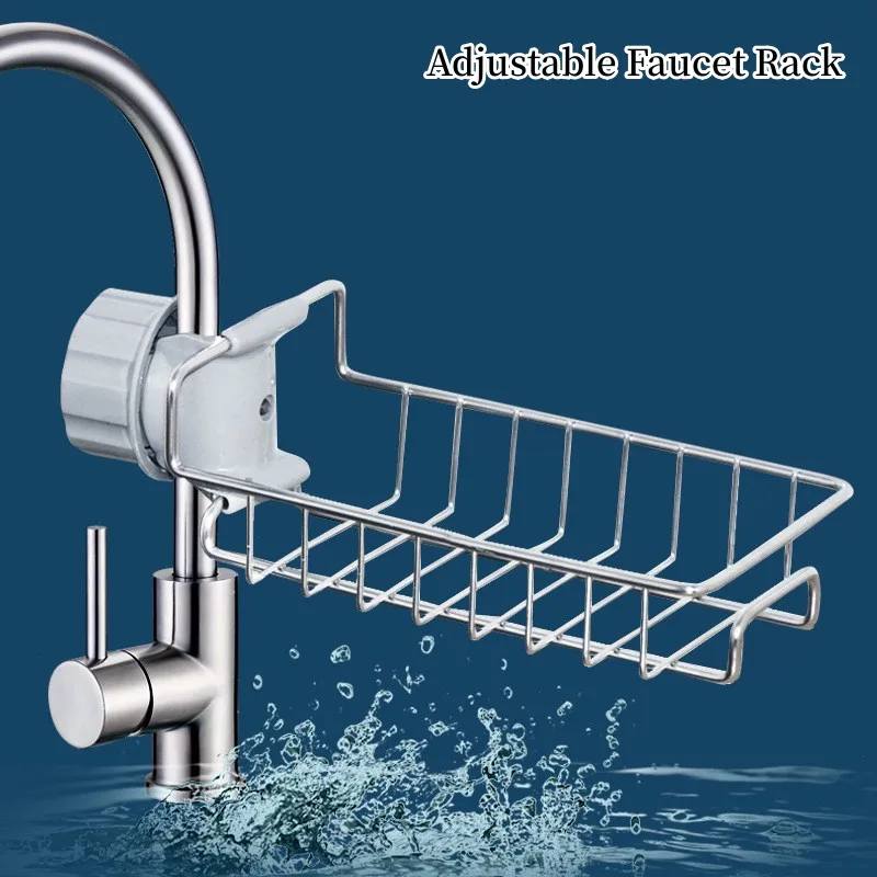 "Stainless Steel Faucet Rack – Kitchen Sink Organizer Holder"