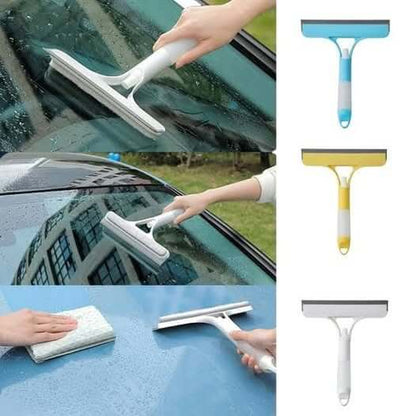 3-in-1 Multipurpose Water Glass Wiper Scraper Cleaner With Spray