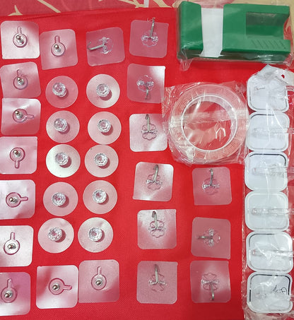 38 pis -wall hook combo With mobile holder and magic tap