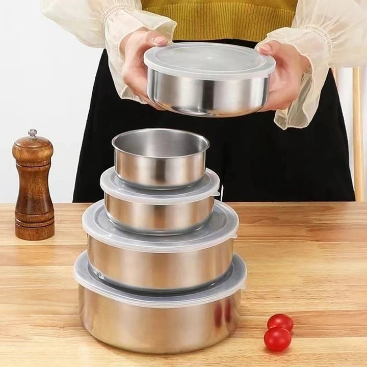 Food Box 5 Pieces With Food Grade Plastic Cover - Tiffin Box For Office