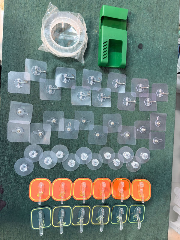 50 Pcs Wall Hook Combo With Magic Tape