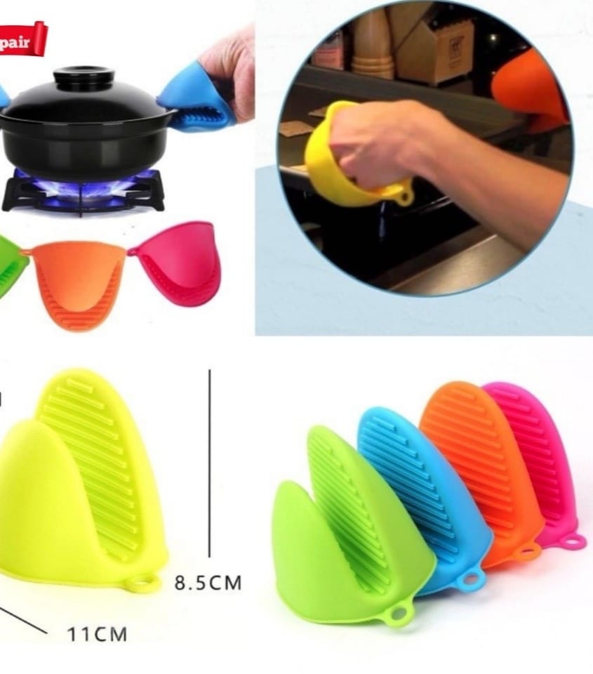 2 PC Grip Oven Pot Holder Silicone Glove