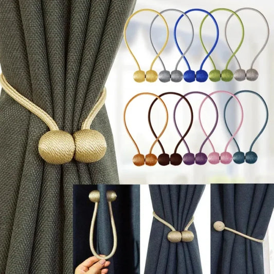 Magnetic Ball Curtain Tiebacks 2 Pcs
