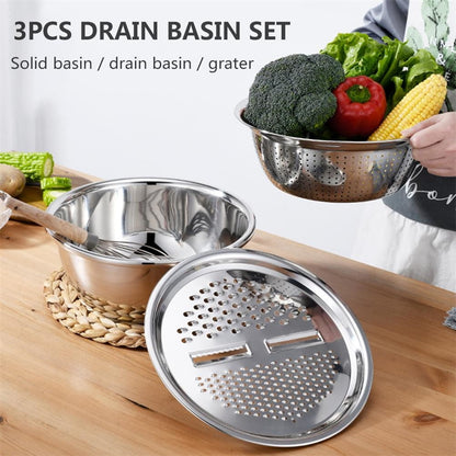 3 In 1 Vegetable Cutter with Drain Basket