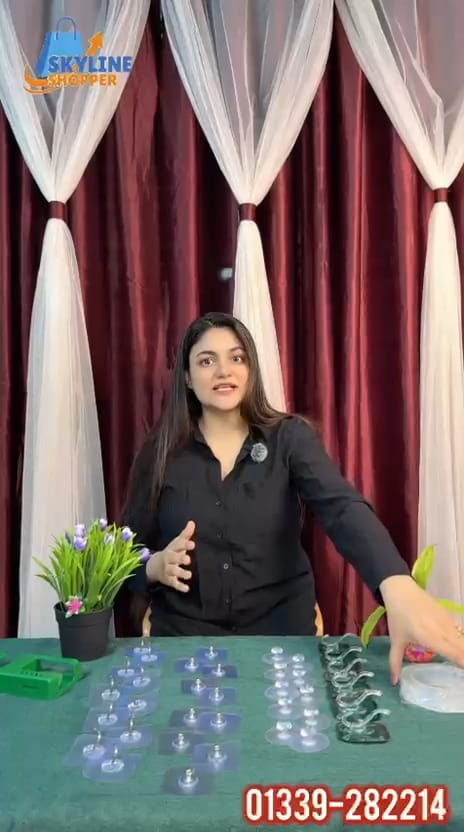 38 pis -wall hook combo With mobile holder and magic tap