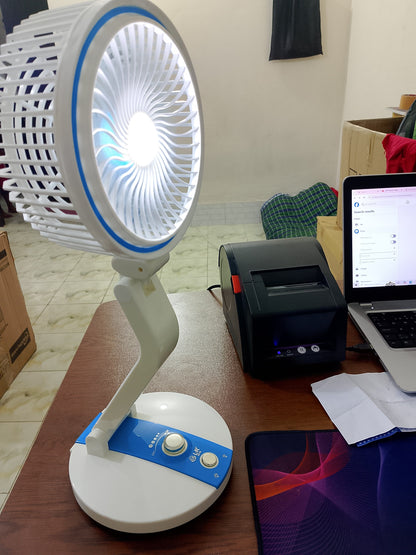 USB Rechargeable Folding Fan With LED Light