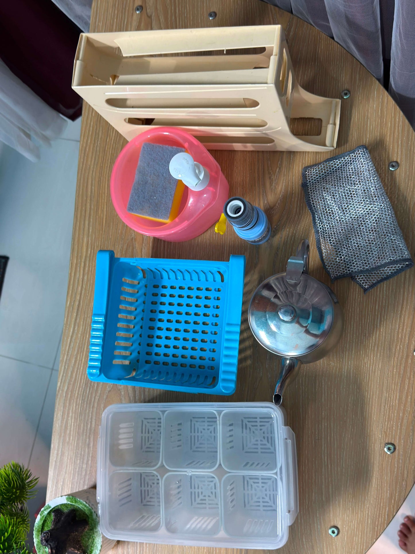 8 Pcs Kitchen Organizer & Cleaning Combo