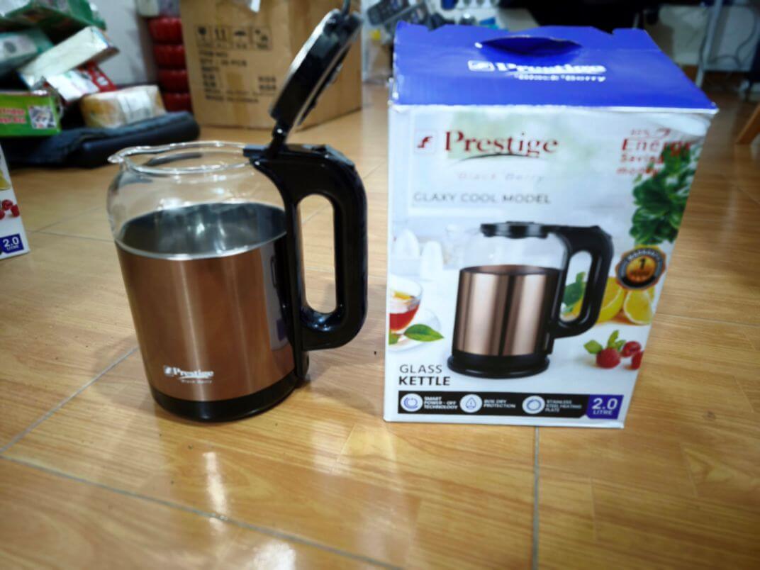 Prestige Black Berry Electric Glass Kettle – 2.0 Litre