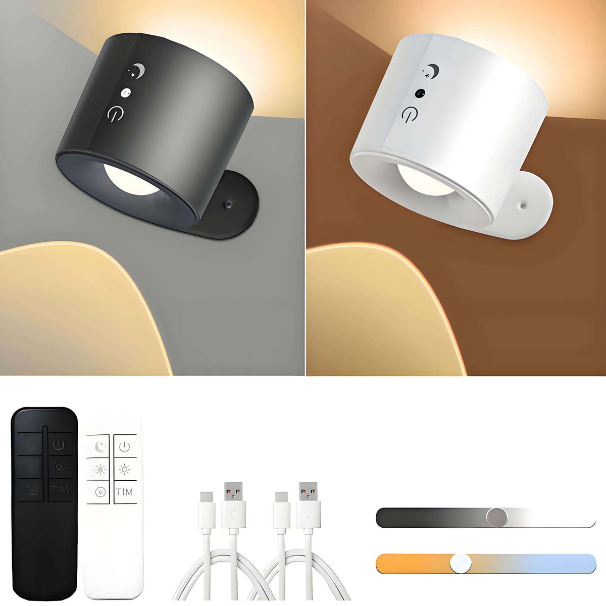 LED Wall Lamp - Dual-Sided Spotlight & Night Light