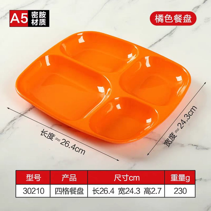 4 Grid Dish Plate