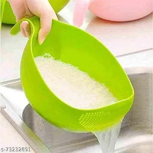 Plastic Washing Bowl For Rice Vegetables Fruits