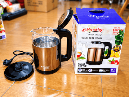 Prestige Black Berry Electric Glass Kettle – 2.0 Litre