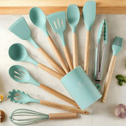 Silicon Kitchen Spatula Set (12 pcs)