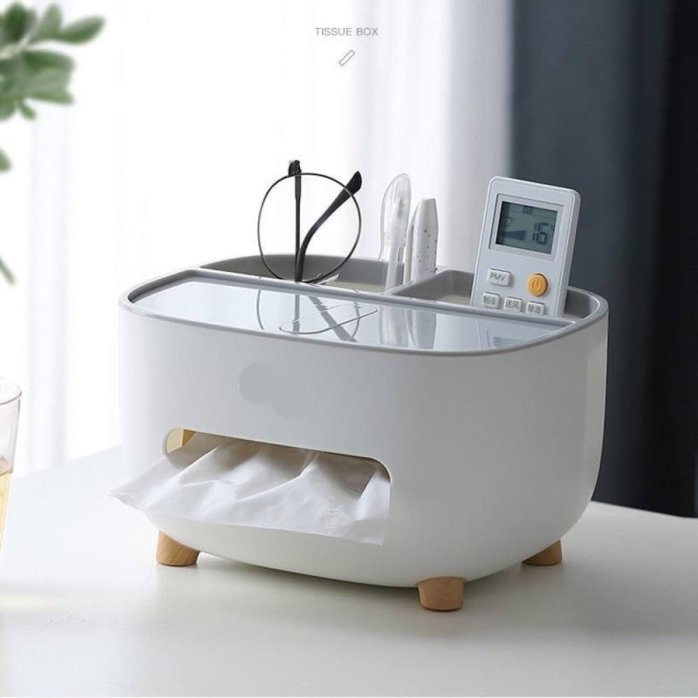 Multifunction Tissue Storage Box Cover Holder with Storage