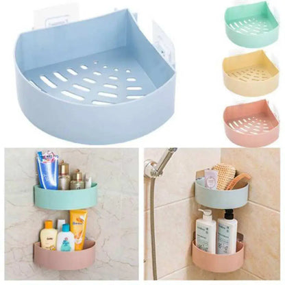 Triangle Bath And Kitchen Corner Storage Shelf
