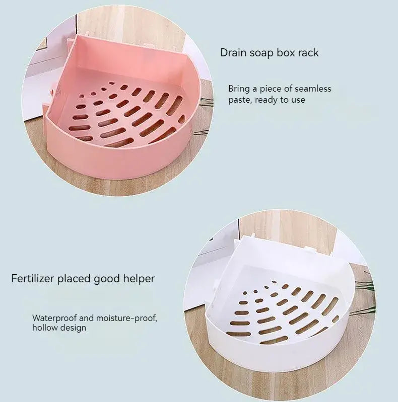 Triangle Bath And Kitchen Corner Storage Shelf