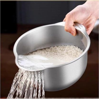 Stainless Steel Rice,Fruit,Vegetable,Noodle Cleaning Bowl