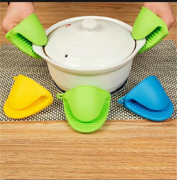 2 PC Grip Oven Pot Holder Silicone Glove