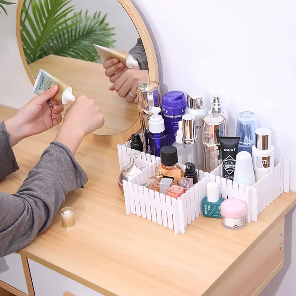6 Pcs DIY Adjustable Storage Partition Board Plastic Drawer Dividers