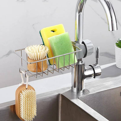 "Stainless Steel Faucet Rack – Kitchen Sink Organizer Holder"