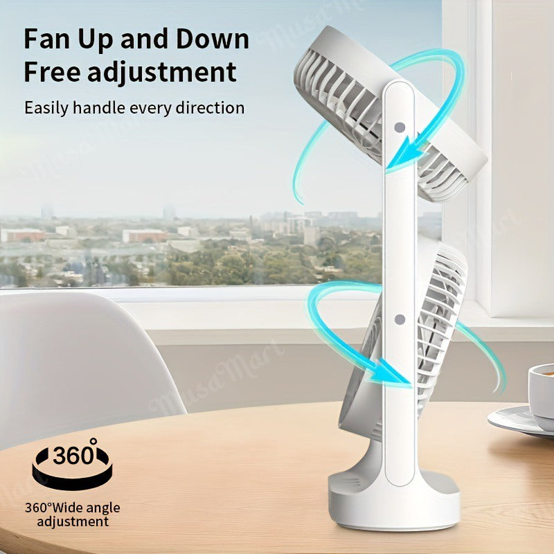 Rechargeable Double Head Tower Fan