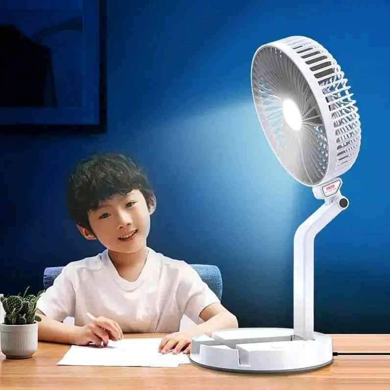 USB Rechargeable Folding Fan With LED Light