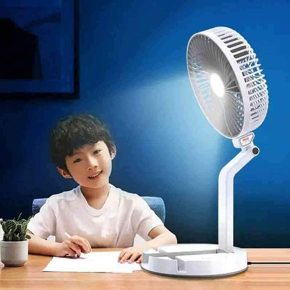 USB Rechargeable Folding Fan With LED Light
