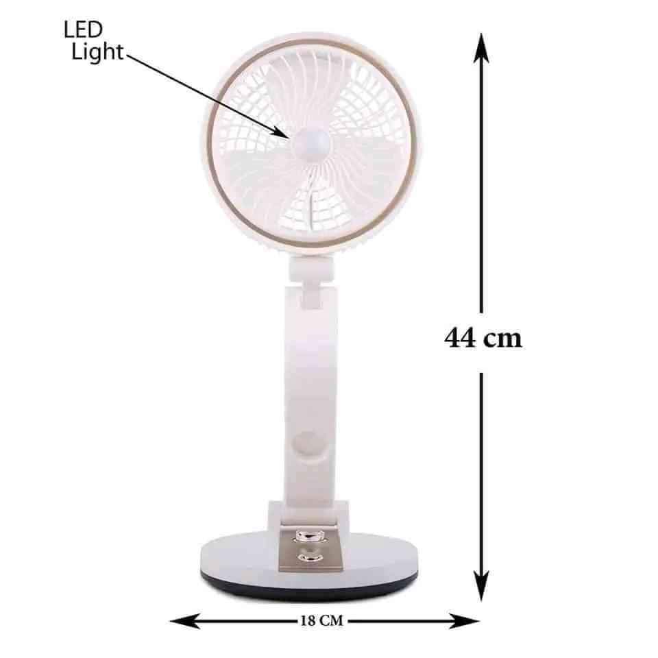 USB Rechargeable Folding Fan With LED Light