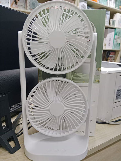 Rechargeable Double Head Tower Fan