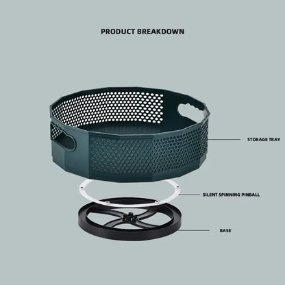 360° Rotating Kitchen Storage Basket – Space Saver & Easy Access Organizer