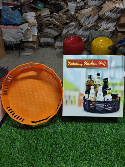 360° Rotating Kitchen Storage Basket – Space Saver & Easy Access Organizer