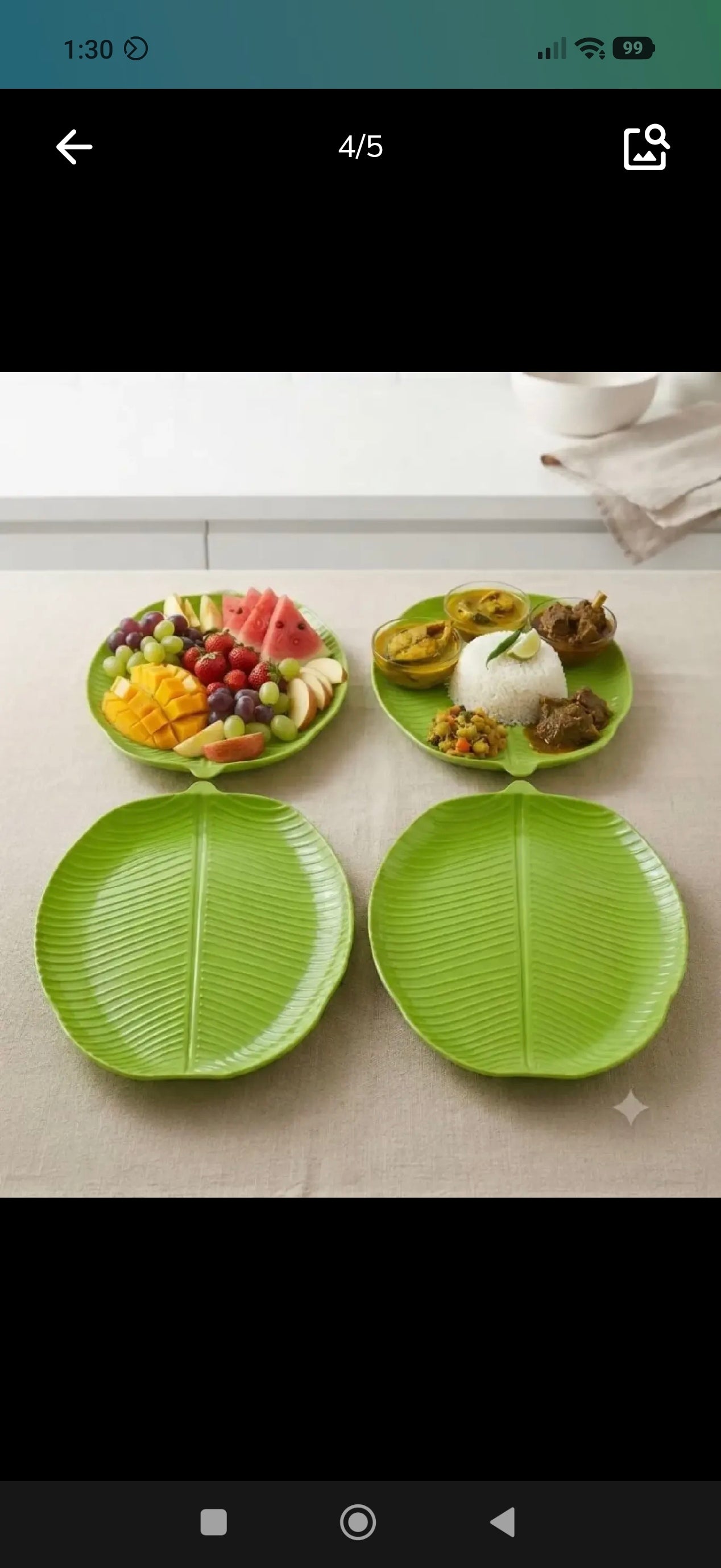 Banana Leaf Design Plate