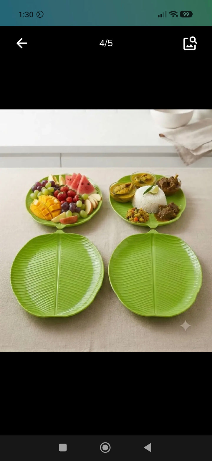 Banana Leaf Design Plate