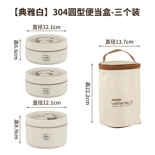 3 Bowl Lunch Box With Hot Insulation Bag