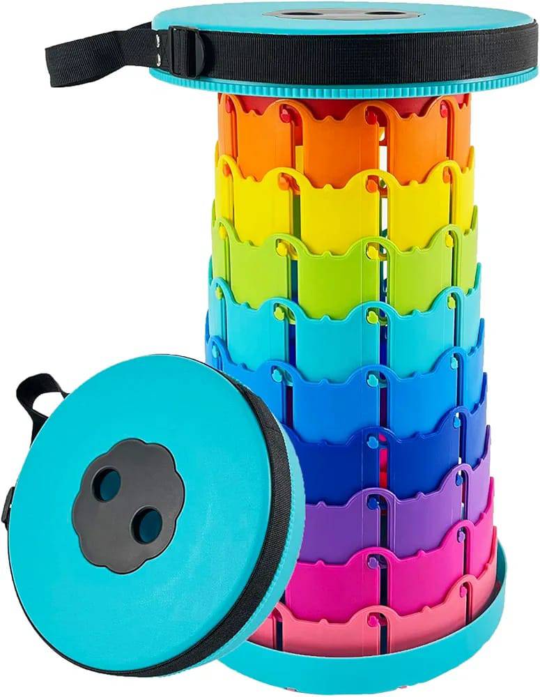Portable Rainbow folding chair Adjustable Telescopic Stool