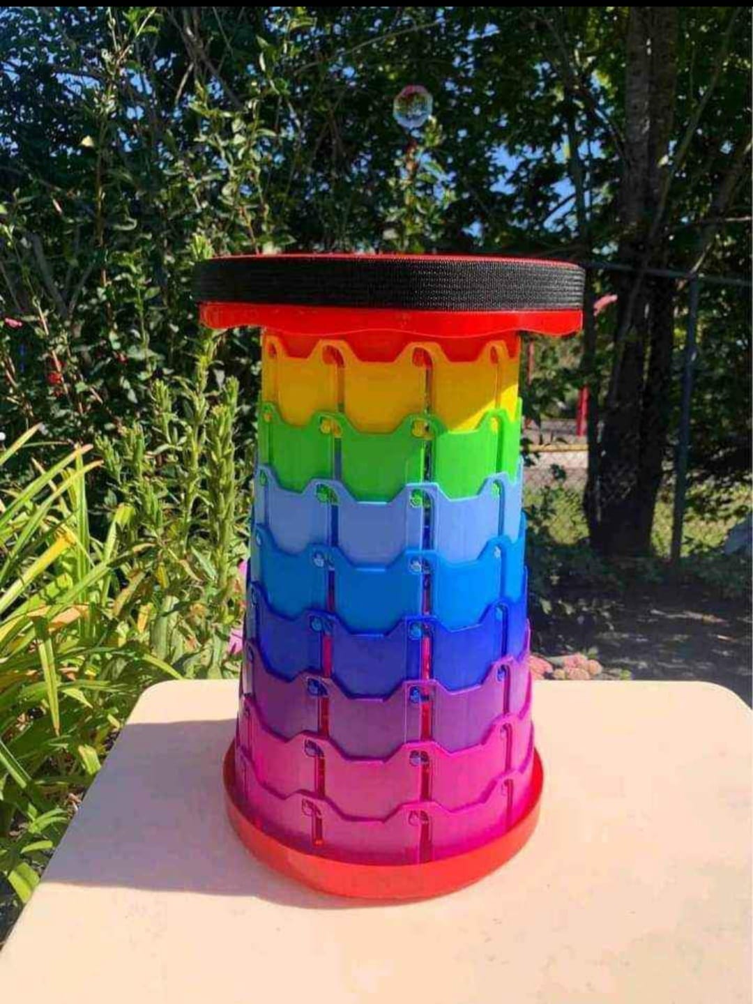 Portable Rainbow folding chair Adjustable Telescopic Stool