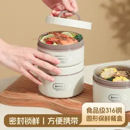 3 Bowl Lunch Box With Hot Insulation Bag
